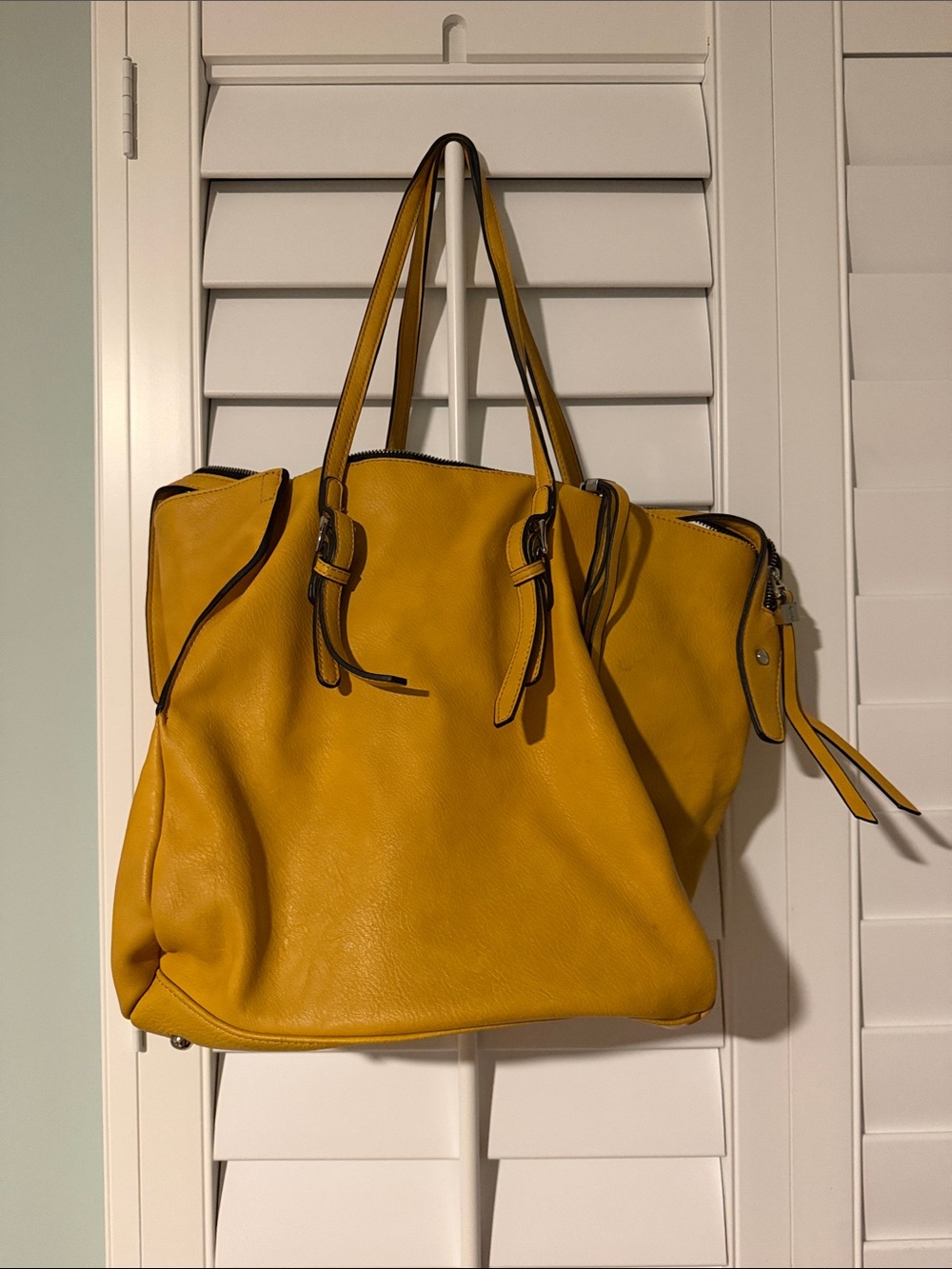 Urban Expressions Mustard Yellow Leather Tote